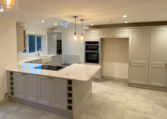A newly renovated empty kitchen.